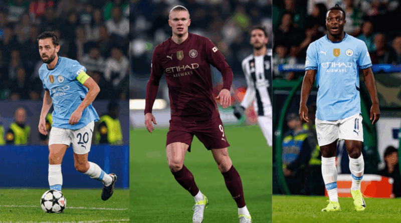 Bernardo Silva, Erling Haaland, Jeremy Doku