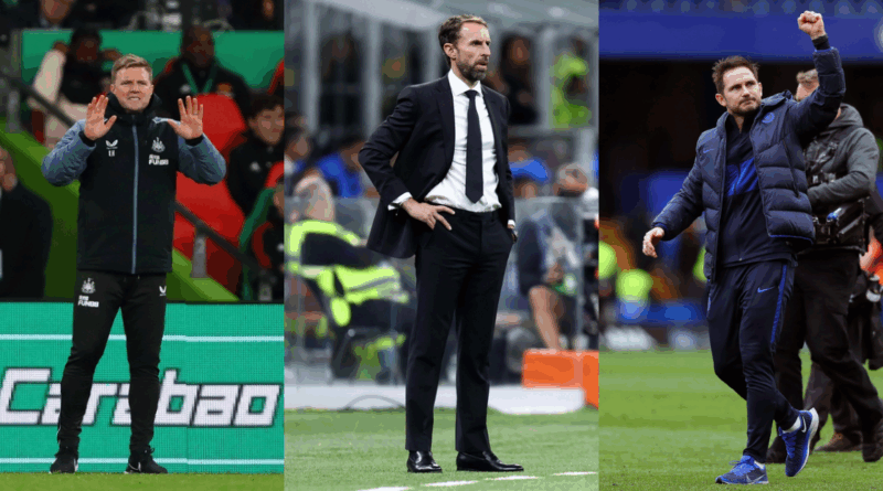 Eddie Howe, Gareth Southgate, Frank Lampard