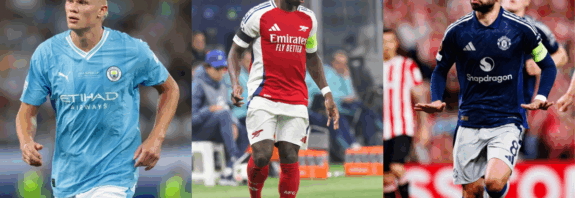 Haaland, Bukayo Saka, Bruno Fernandes