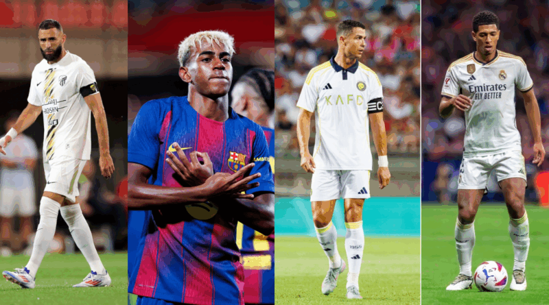 Benzema, Yamal, Ronaldo, Bellingham