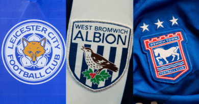 Leicester, West Bromwich Albion, Ipswich Town