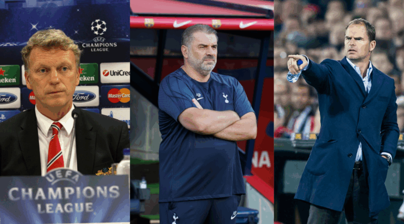 David Moyes, Ange Postecoglou, Frank De Boer
