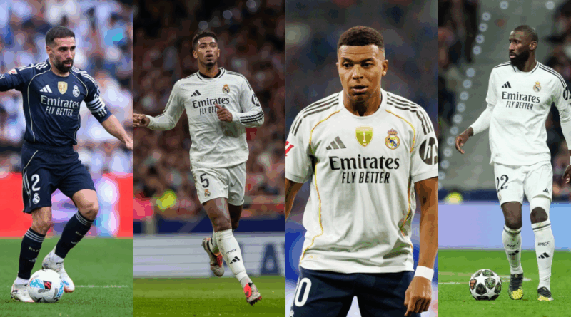 Carvajel, Bellingham, Mbappe, Rudiger