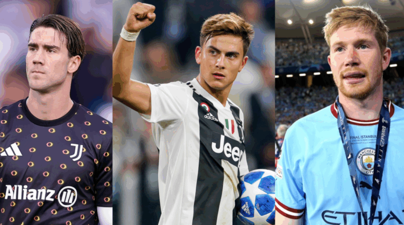 Dušan Vlahović, Paulo Dybala, Kevin De Bruyne