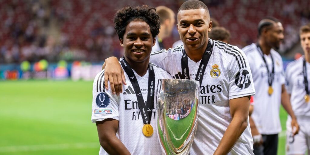 Endrick og Kylian Mbappe Real Madrid