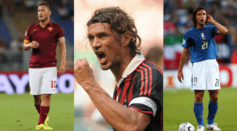 totti, maldini, pirlo