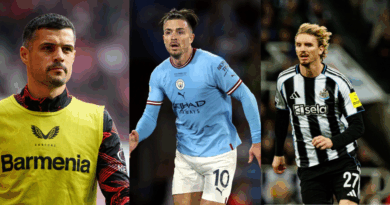 Granit Xhaka, Jack Grealish, Nick WolteMade