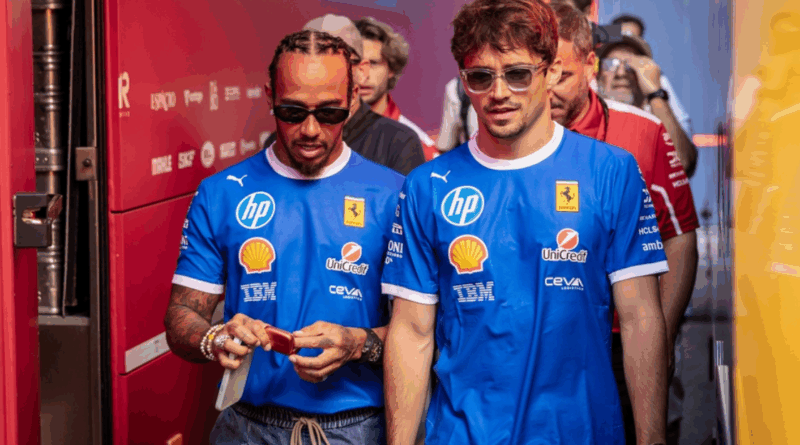 Charles Leclerc and Lewis Hamilton
