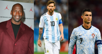 Michael Jordan, Lionel Messi, Cristiano Ronaldo