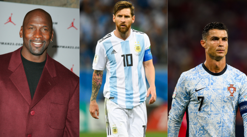 Michael Jordan, Lionel Messi, Cristiano Ronaldo