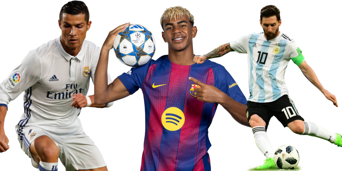 Ronaldo, Yamal, Messi