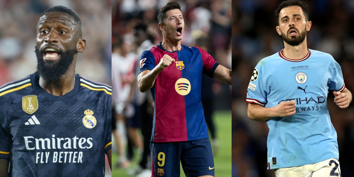 Antonio Rüdiger, Robert Lewandowski, Bernardo Silva