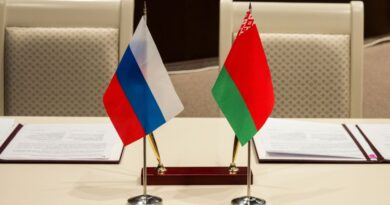 Russian, Belarus flags