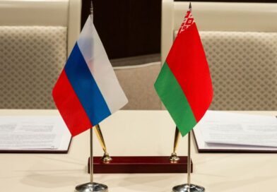 Russian, Belarus flags