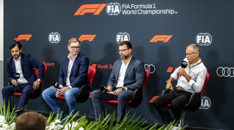 Press conference with Domenicali, Ben Sulayem, Management of AUDI AG Markus Duesmann and Oliver Hoffmann