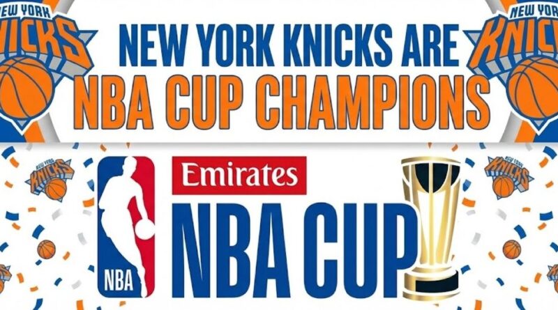 New York Knicks NBA Cup Champions