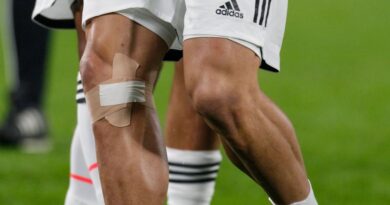 Cristiano Ronaldo Bandage on knee