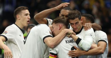Leon Goretzka fra Tyskland scorer målet og fejrer under Uefa Nations League 2025