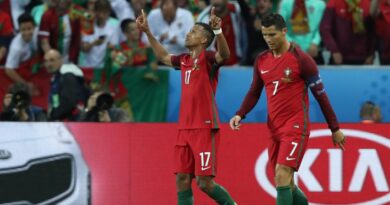 Nani og Cristiano Ronaldo