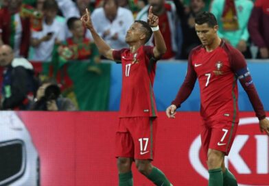 Nani og Cristiano Ronaldo