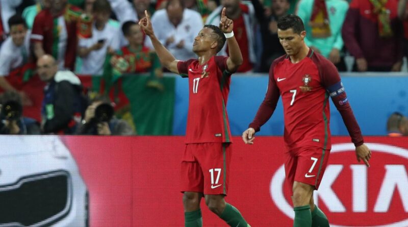 Nani og Cristiano Ronaldo
