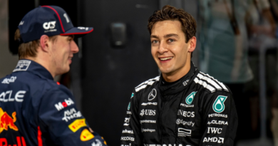 George Russel and Max Verstappen