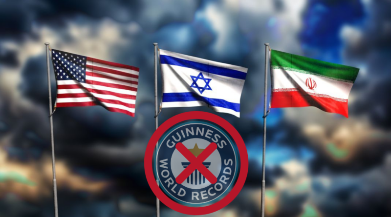 iran israel us usa united state america flag, Guinnes world record