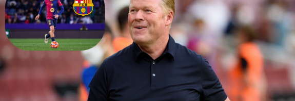 Pedri og Ronald Koeman