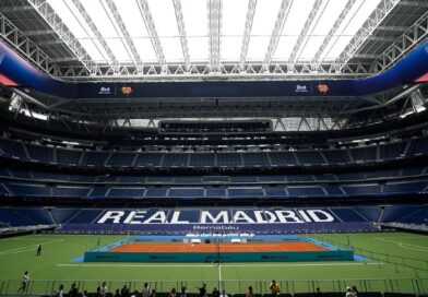 The Bernabéu becomes a tennis court