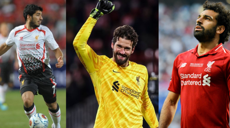 Alison Becker, Luis Suarez, Mohamed Salah
