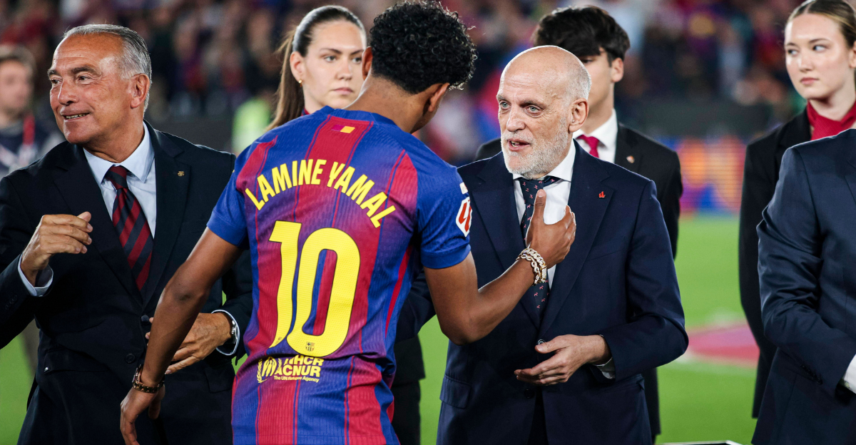El presidente de La Liga, Tebas, arremete contra el «silencio cómplice» de la FIFA por la suspensión de Balogun