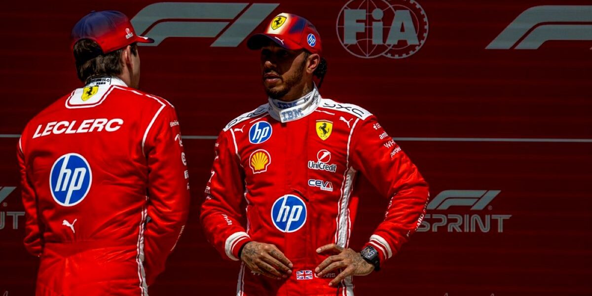 Leclerc pranks Hamilton with boom mic in Ferrari’s viral Budapest video