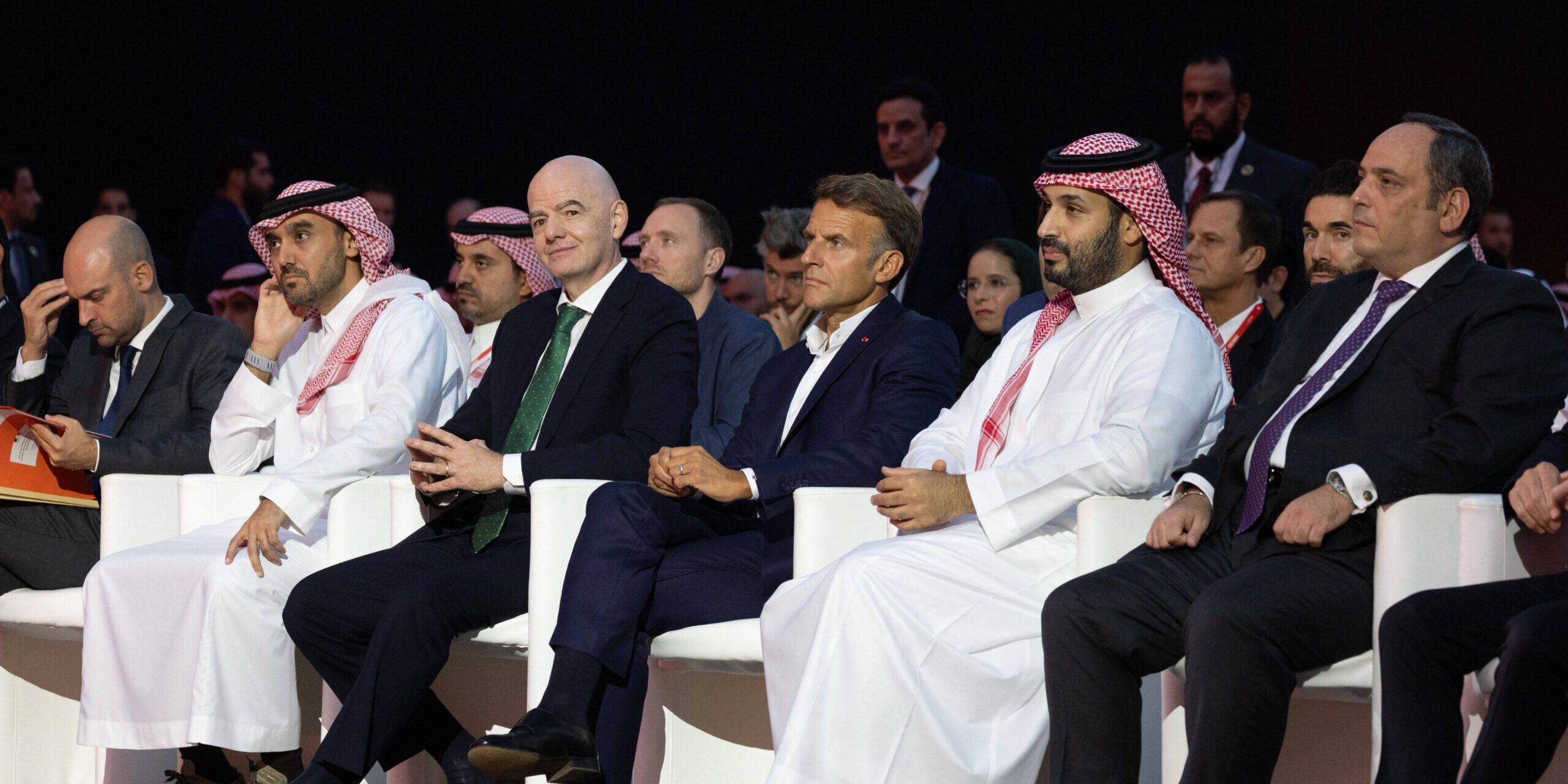 As FIFA turns on him, Infantino appears alongside Macron and Saudi Crown Prince in Paris