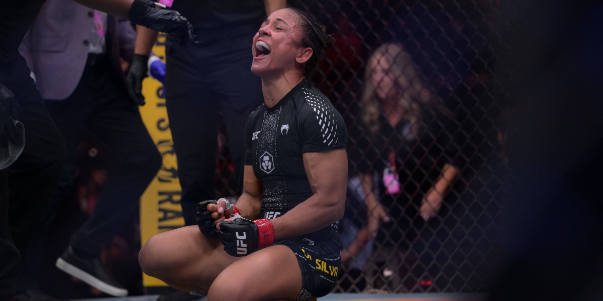 Natália Silva takes vacant UFC flyweight title as Salt Lake City card sets knockout records
