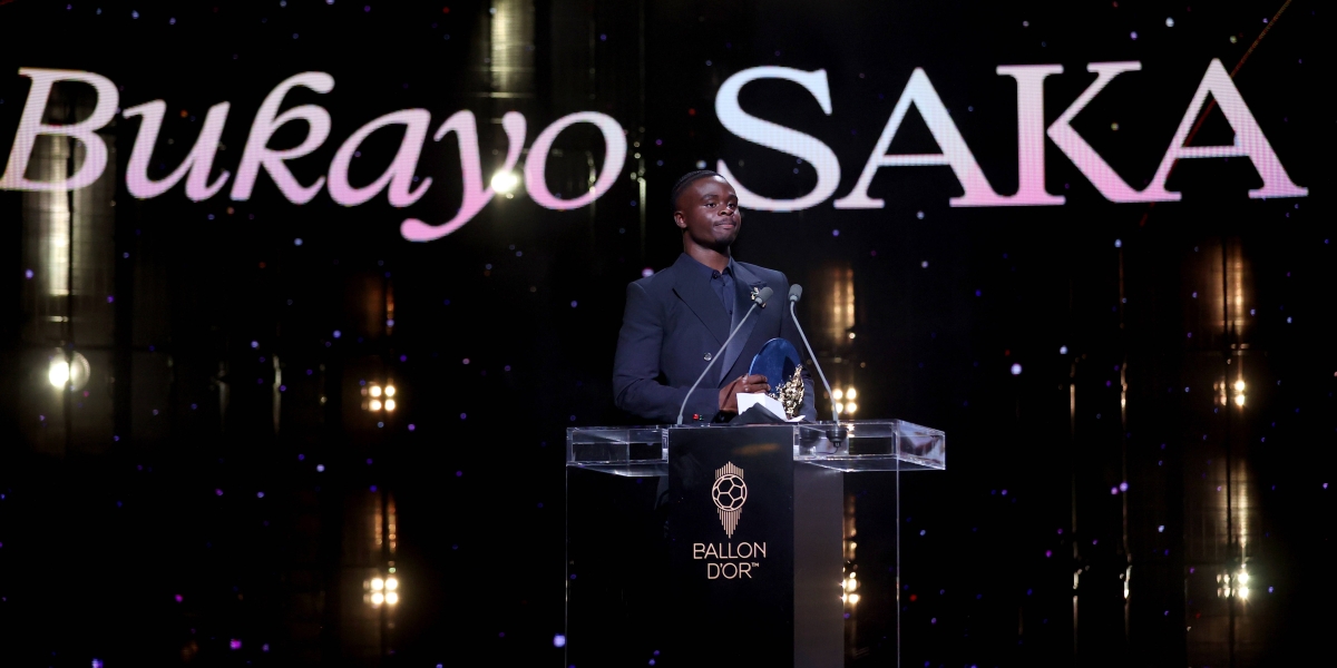 Bukayo Saka delivers emotional Ballon d’Or speech