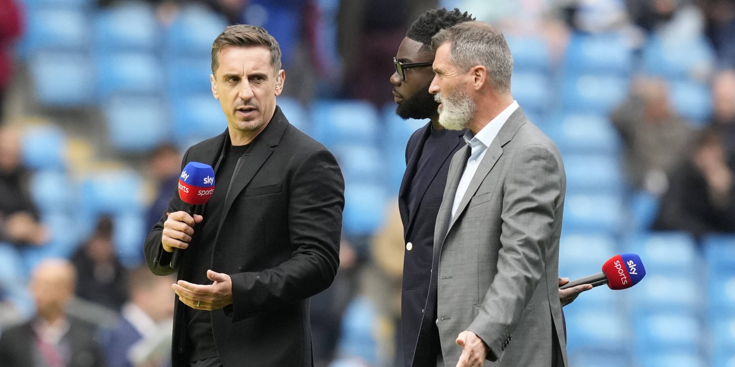Keane wants to talk about the horse. Neville just wants the Glazers to sell